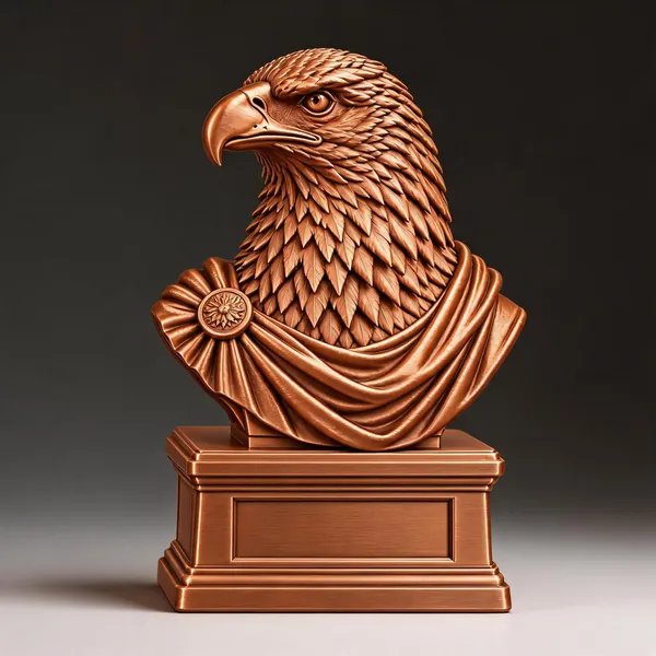Metallic_Brown_Eagle_Bust_Sculpture_With_Pedestal