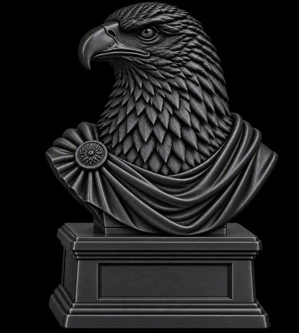 White_Eagle_Bust_Sculpture_With_Pedestal