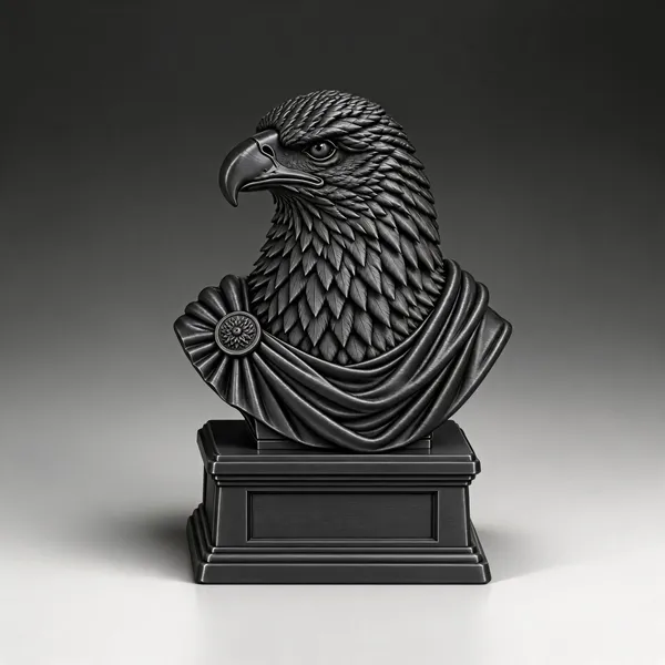 Black_Eagle_Bust_Sculpture_With_Pedestal