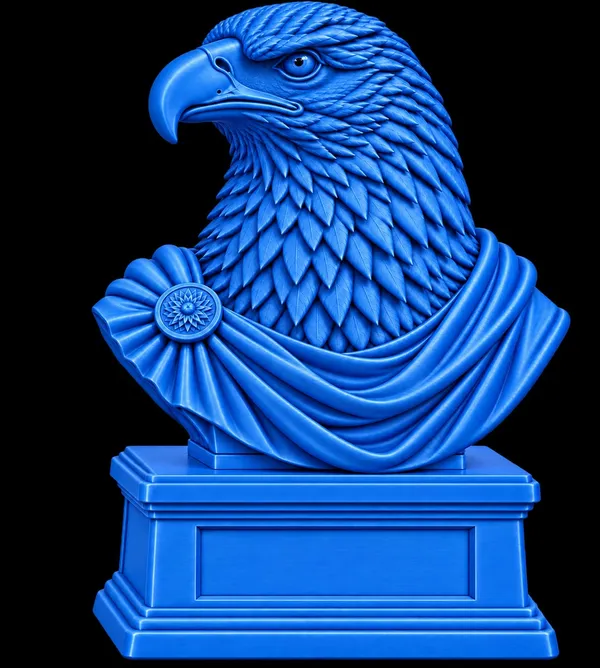White_Eagle_Bust_Sculpture_With_Pedestal