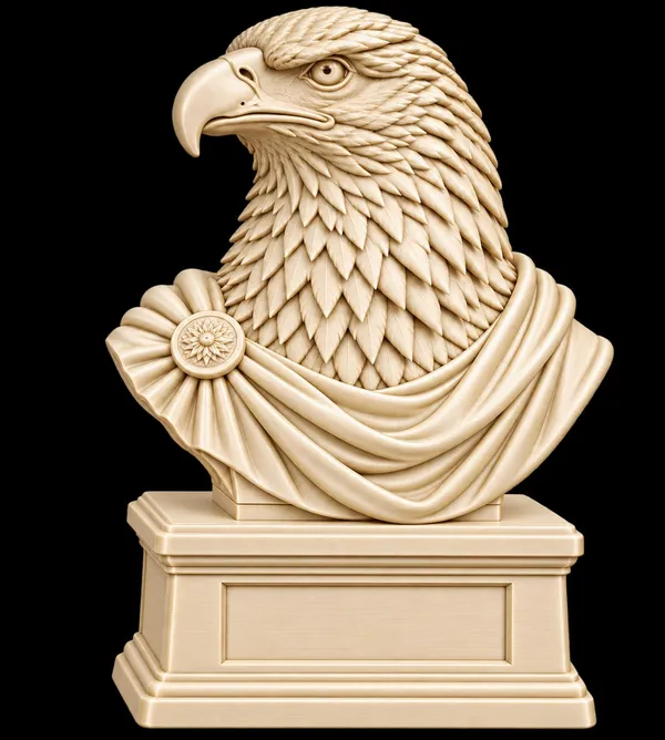 White_Eagle_Bust_Sculpture_With_Pedestal