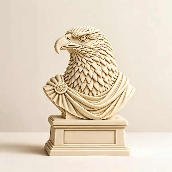 Light_Beige_Eagle_Bust_Sculpture_With_Pedestal