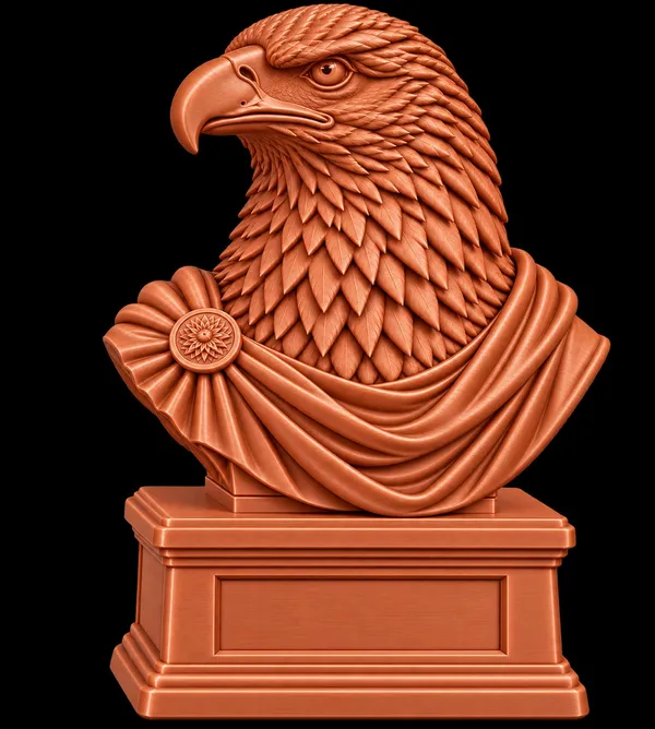 White_Eagle_Bust_Sculpture_With_Pedestal