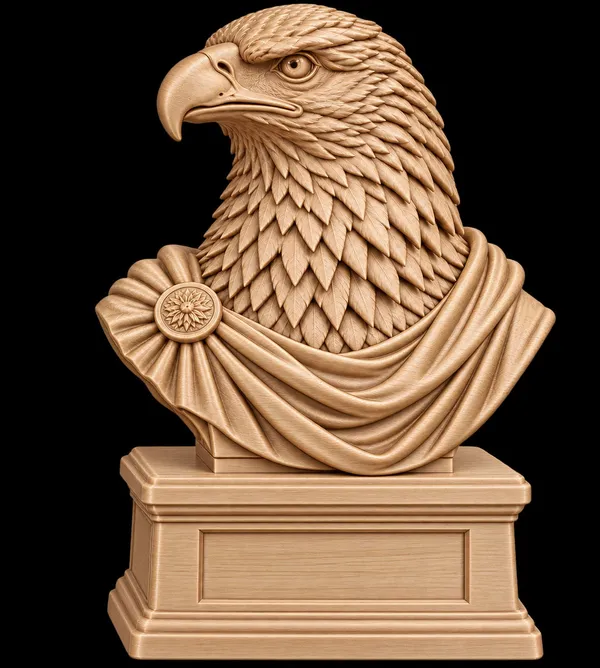 White_Eagle_Bust_Sculpture_With_Pedestal
