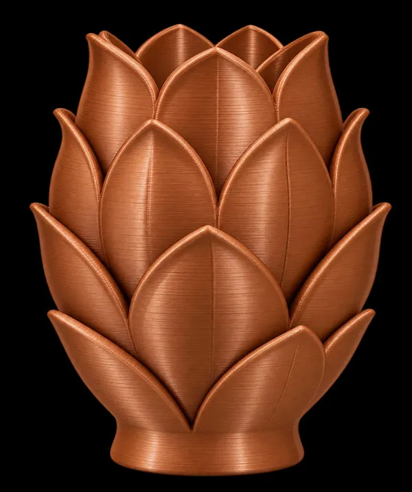 Beige_3D_Printed_Lotus_Design_Decorative_Planter