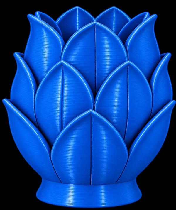 Beige_3D_Printed_Lotus_Design_Decorative_Planter