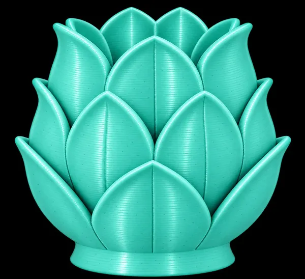 Beige_3D_Printed_Lotus_Design_Decorative_Planter