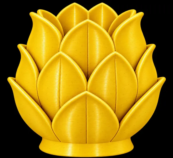 Beige_3D_Printed_Lotus_Design_Decorative_Planter