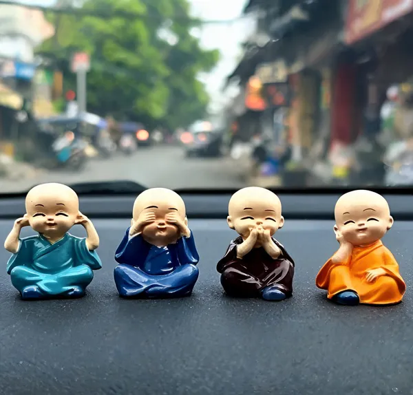 _Set_of_4_Cute_Laughing_Monk_Statues_Dashboard_Showpiece_for_Car,_Home_Decor_Decorative_Showpiece__-__6_cm_(Polyresin,_Multicolor)