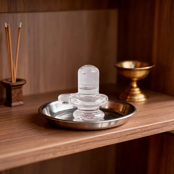_Transparent_Crystal_Shivling_for_Puja_|_Sphatik_Shivling_for_Home_Temple_Decorative_Showpiece__-__4_cm_(Silver,_Clear)