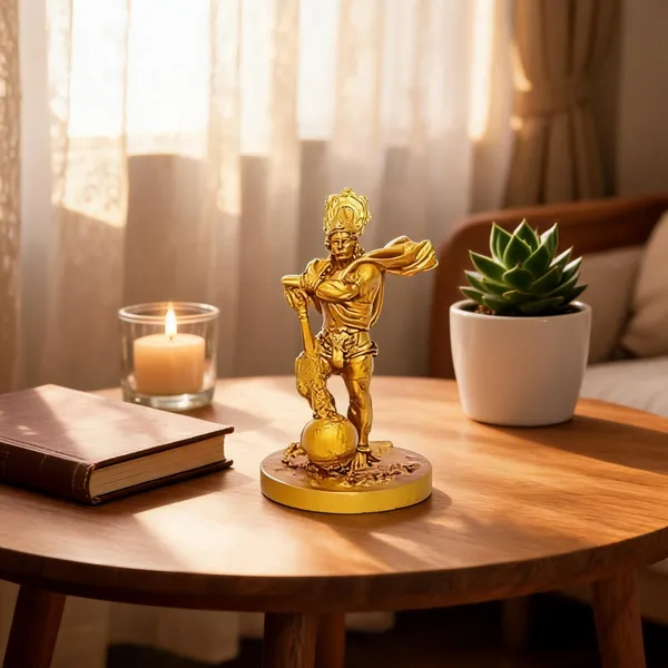 _Golden_Warrior_Decorative_Showpiece_|_Powerful_Pose_Hero_Figurine_Decorative_Showpiece__-__10_cm_(Metal,_Gold)