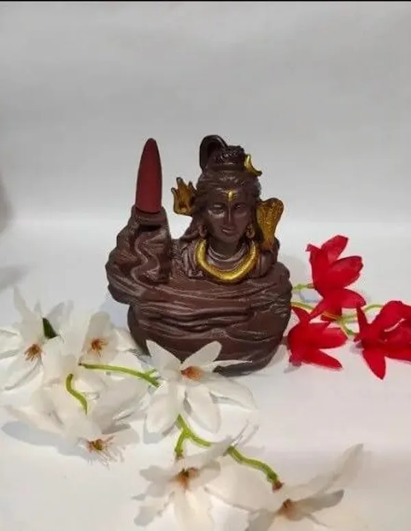 Elegant_Lord_Shiva_Idol_with_Trishul_–_Matte_Brown_Finish_Insane_Holder_Polyresin_Incense_Holder_(Brown)