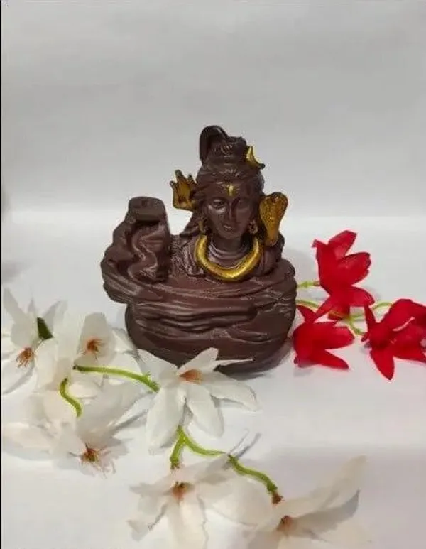 Elegant_Lord_Shiva_Idol_with_Trishul_–_Matte_Brown_Finish_Insane_Holder_Polyresin_Incense_Holder_(Brown)