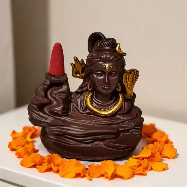 Elegant_Lord_Shiva_Idol_with_Trishul_–_Matte_Brown_Finish_Insane_Holder_Polyresin_Incense_Holder_(Brown)