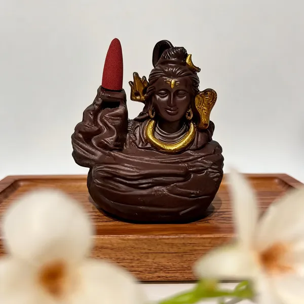 Elegant_Lord_Shiva_Idol_with_Trishul_–_Matte_Brown_Finish_Insane_Holder_Polyresin_Incense_Holder_(Brown)