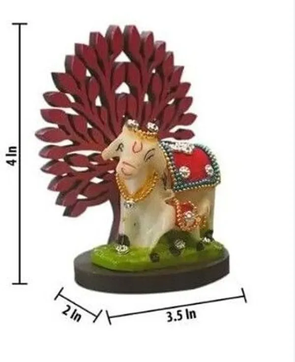 _Decorative_Kamdhenu_Cow_Idol_with_Tree_Backdrop_Decorative_Showpiece__-__4_cm_(Polyresin,_Multicolor)