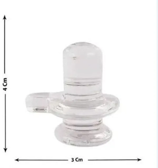 _Transparent_Crystal_Shivling_for_Puja_|_Sphatik_Shivling_for_Home_Temple_Decorative_Showpiece__-__4_cm_(Silver,_Clear)