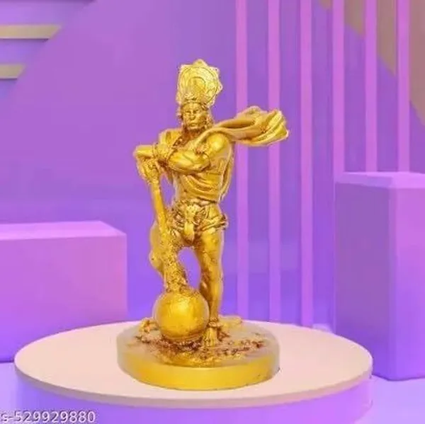 _Golden_Warrior_Decorative_Showpiece_|_Powerful_Pose_Hero_Figurine_Decorative_Showpiece__-__10_cm_(Metal,_Gold)