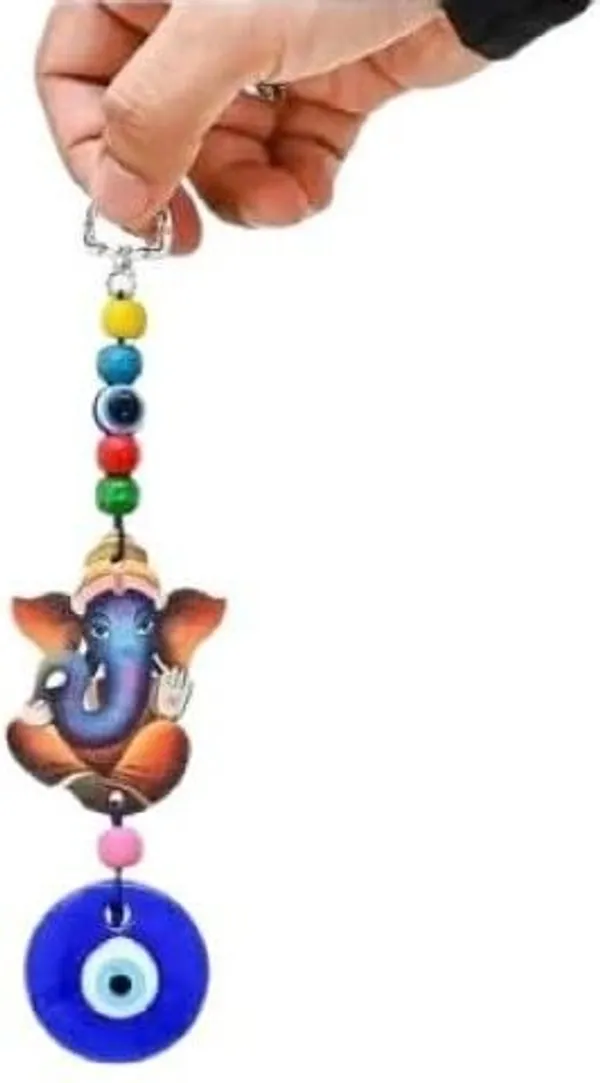 _Lord_Ganesha_Evil_Eye_Wall/Door_Hanging_|_Nazar_Battu_Decorative_Showpiece__-__20_cm_(Plastic,_Blue)