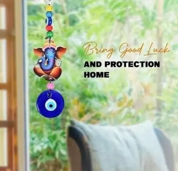 _Lord_Ganesha_Evil_Eye_Wall/Door_Hanging_|_Nazar_Battu_Decorative_Showpiece__-__20_cm_(Plastic,_Blue)