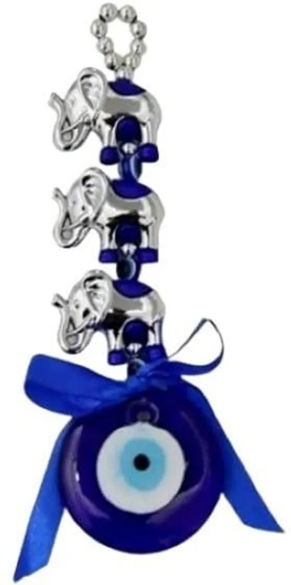 _Metal_Elephant_Evil_Eye_Wall/Door_Hanging_Nazar_Battu_for_Home_Protection_Decorative_Showpiece__-__20_cm_(Metal,_Blue)