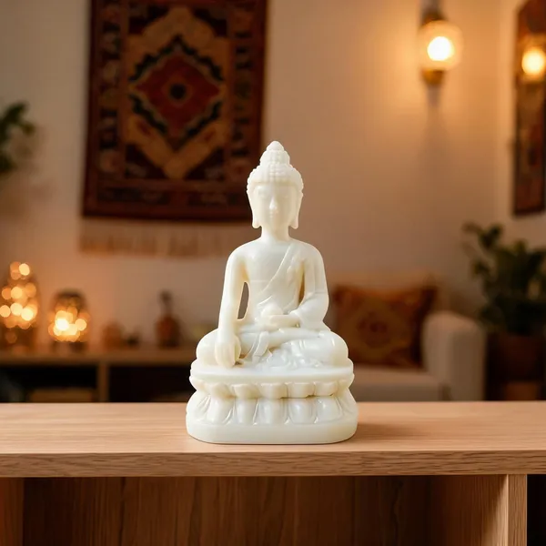 _White_Buddha_Idol_in_Meditation_Pose_–_Elegant_Polyresin_Showpiece_Decorative_Showpiece__-__12_cm_(Polyresin,_White)