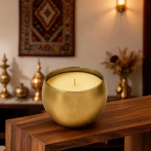 Metallic_Gold_Round_Candle