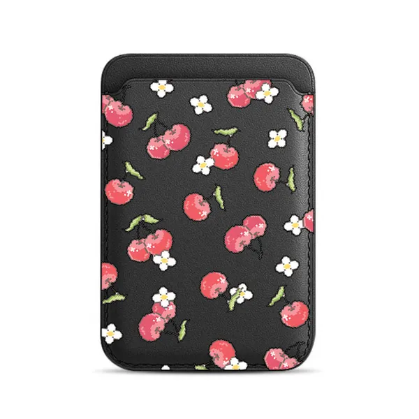 Grey_Floral_MagSafe_Enclosed_Wallet_for_Smartphones