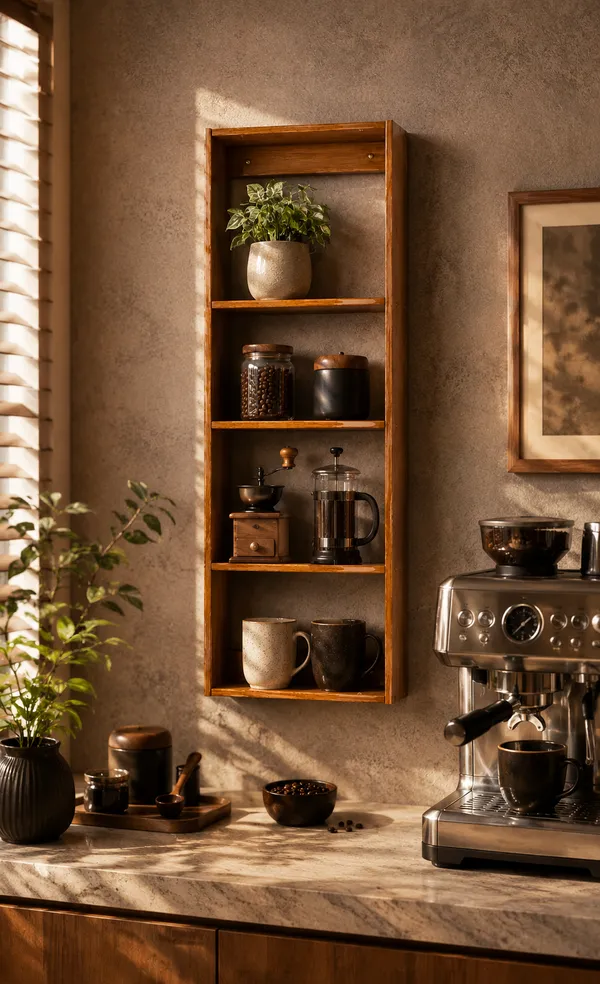 CraftSaura_Premium_Rustic_Wooden_4-Tier_Wall_Mounted_Display_&_Storage_Shelf_for_Home,_Kitchen_&_Coffee_Corner