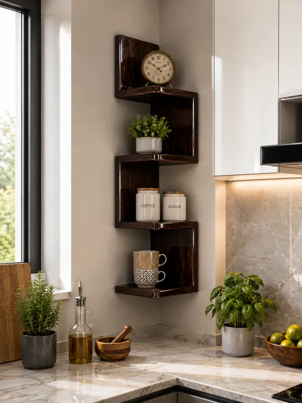 CraftSaura_Premium_Wooden_4-Tier_Corner_Wall_Mounted_Display_&_Storage_Shelf_for_Home_Décor_🏡✨