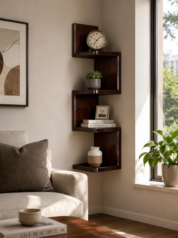 CraftSaura_Premium_Wooden_4-Tier_Corner_Wall_Mounted_Display_&_Storage_Shelf_for_Home_Décor_🏡✨