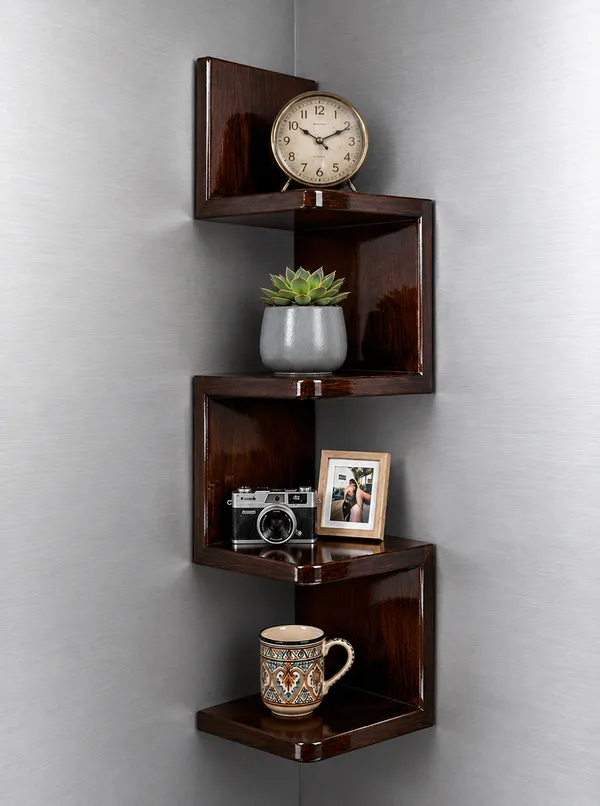 CraftSaura_Premium_Wooden_4-Tier_Corner_Wall_Mounted_Display_&_Storage_Shelf_for_Home_Décor_🏡✨