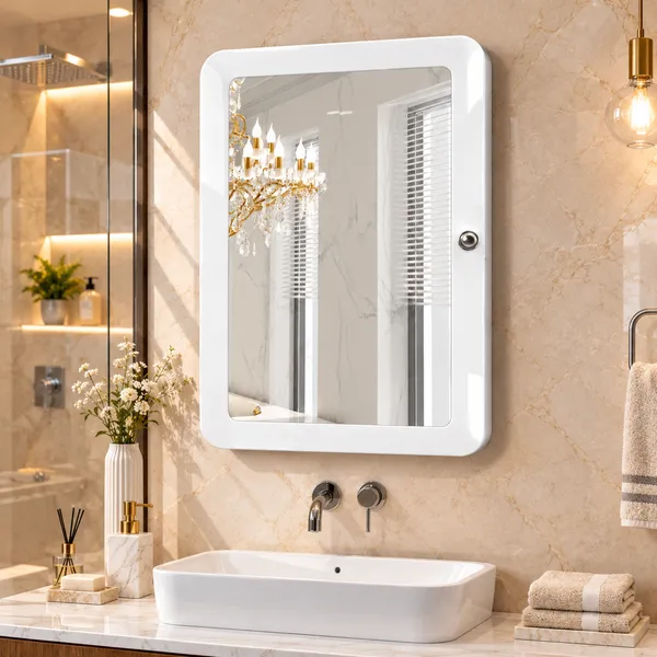 CraftSaura_Premium_Wooden_Bathroom_Mirror_Cabinet_with_Multi-Level_Storage