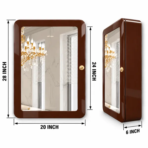 CraftSaura_Premium_Wooden_Bathroom_Mirror_Cabinet_with_Multi-Level_Storage
