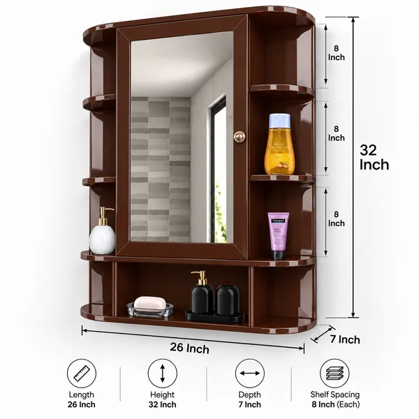 Craftsaura_Premium_Wall-Mounted_Bathroom_Mirror_Cabinet_|_Multi-Shelf_Storage_Organizer_with_Stylish_Glossy_Finish