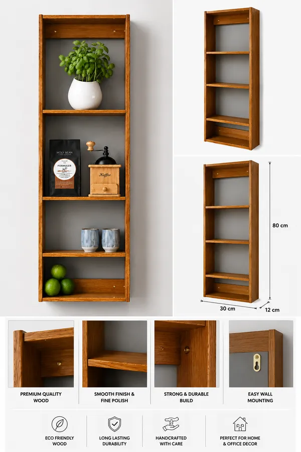 Craftsaura_handcrafted_Wooden_Wall_Mounted_Shelf_|_Multi-Tier_Vertical_Display_&_Storage_Rack_for_Home_Décor