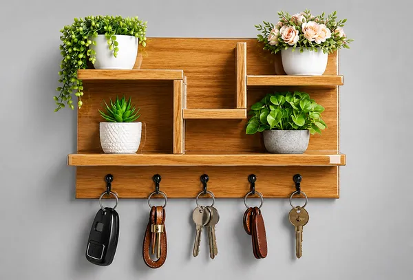 Premium_Wooden_Wall_Mounted_Key_Holder_with_Decorative_Shelves_|_4_Hooks_|_Luxury_Home_Entrance_Organizer