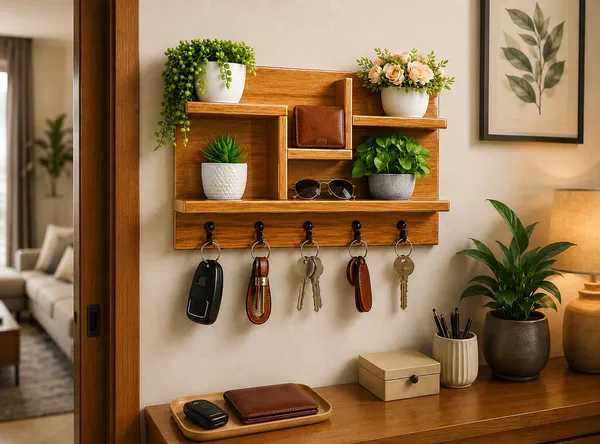 Premium_Wooden_Wall_Mounted_Key_Holder_with_Decorative_Shelves_|_4_Hooks_|_Luxury_Home_Entrance_Organizer
