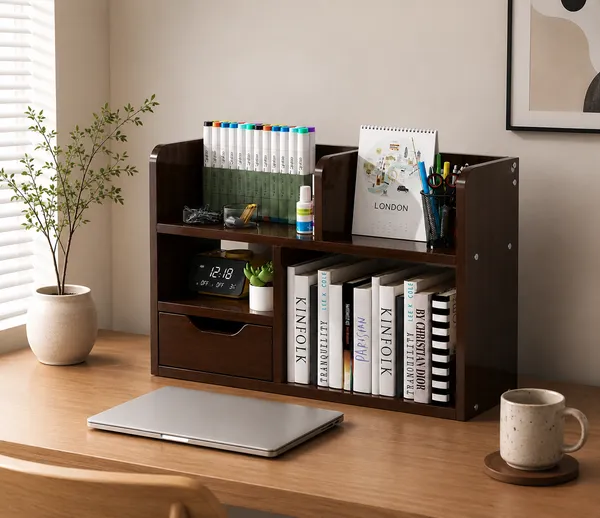 Wooden_Desktop_Bookshelf_Organizer_with_Drawer_|_Study_Table_Storage_Rack_for_Books_&_Stationery