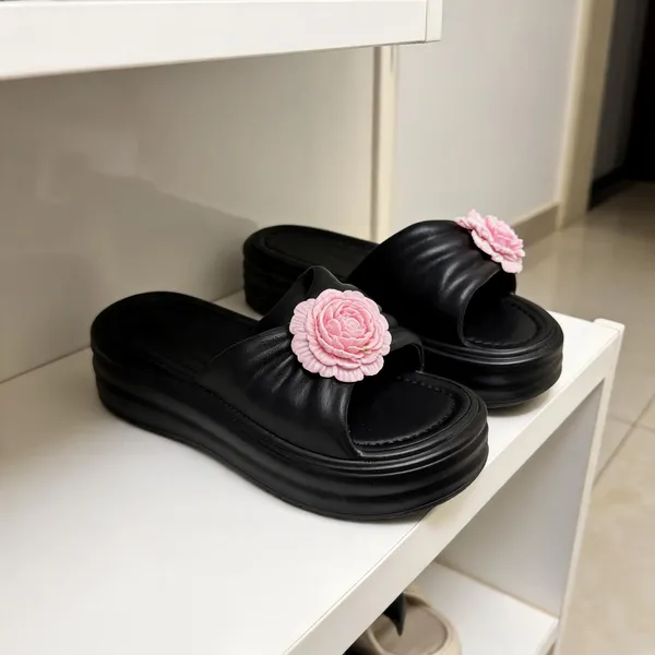 Black_Eva_Floral_Embellished_Platform_Slide_Sandals_For_Women