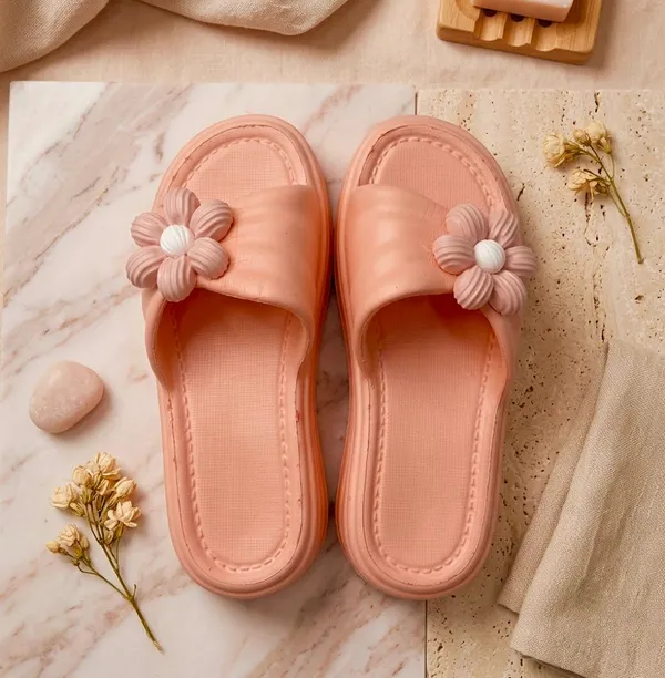 Peach_Eva_Floral_Slip_On_Platform_Sliders_For_Women
