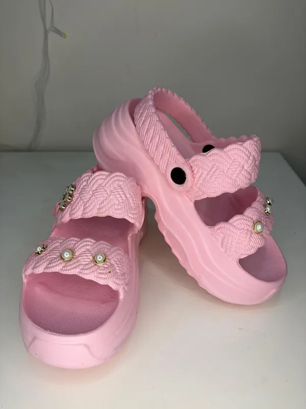 Baby_Pink_Eva_Embellished_Bow_Strap_Platform_Sandals_For_Women