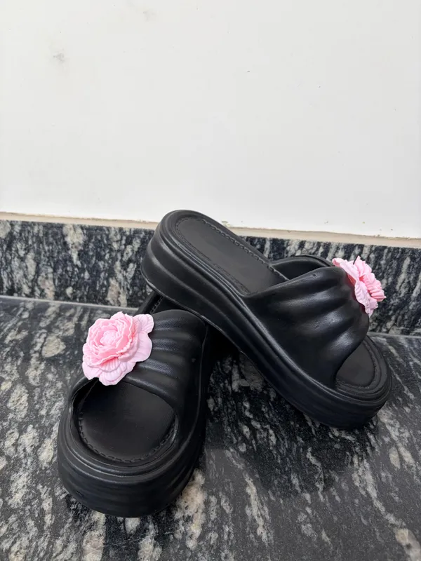 Black_Eva_Floral_Embellished_Platform_Slide_Sandals_For_Women