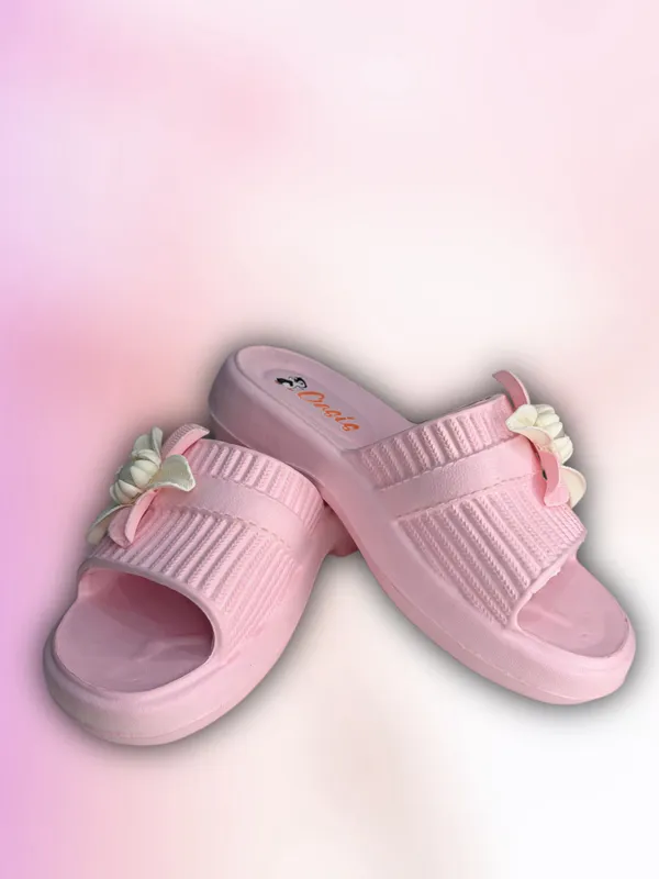 Pink_Textured_Slip-On_Sandals_for_Women