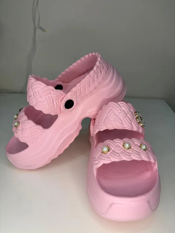 Baby_Pink_Eva_Embellished_Bow_Strap_Platform_Sandals_For_Women