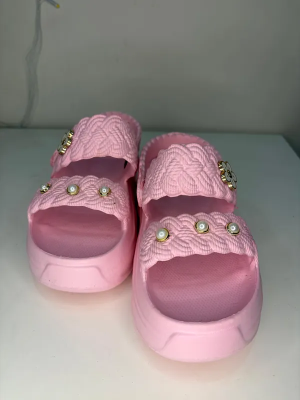 Baby_Pink_Eva_Embellished_Bow_Strap_Platform_Sandals_For_Women