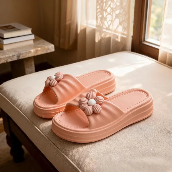 Peach_Eva_Floral_Slip_On_Platform_Sliders_For_Women