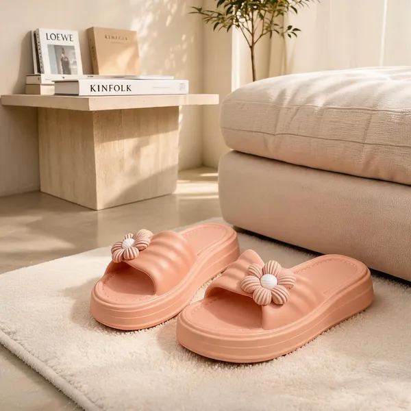 Peach_Eva_Floral_Slip_On_Platform_Sliders_For_Women