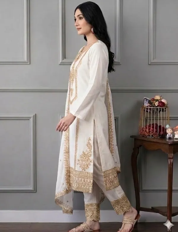 Off_White_Embroidered_Kurta_Set_for_Women