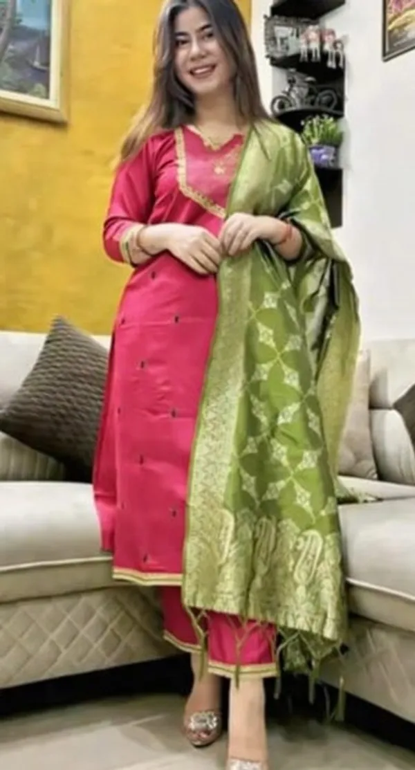 Pink_Rayon_Slub_Straight_Embroidered_Kurta_Set_For_Women